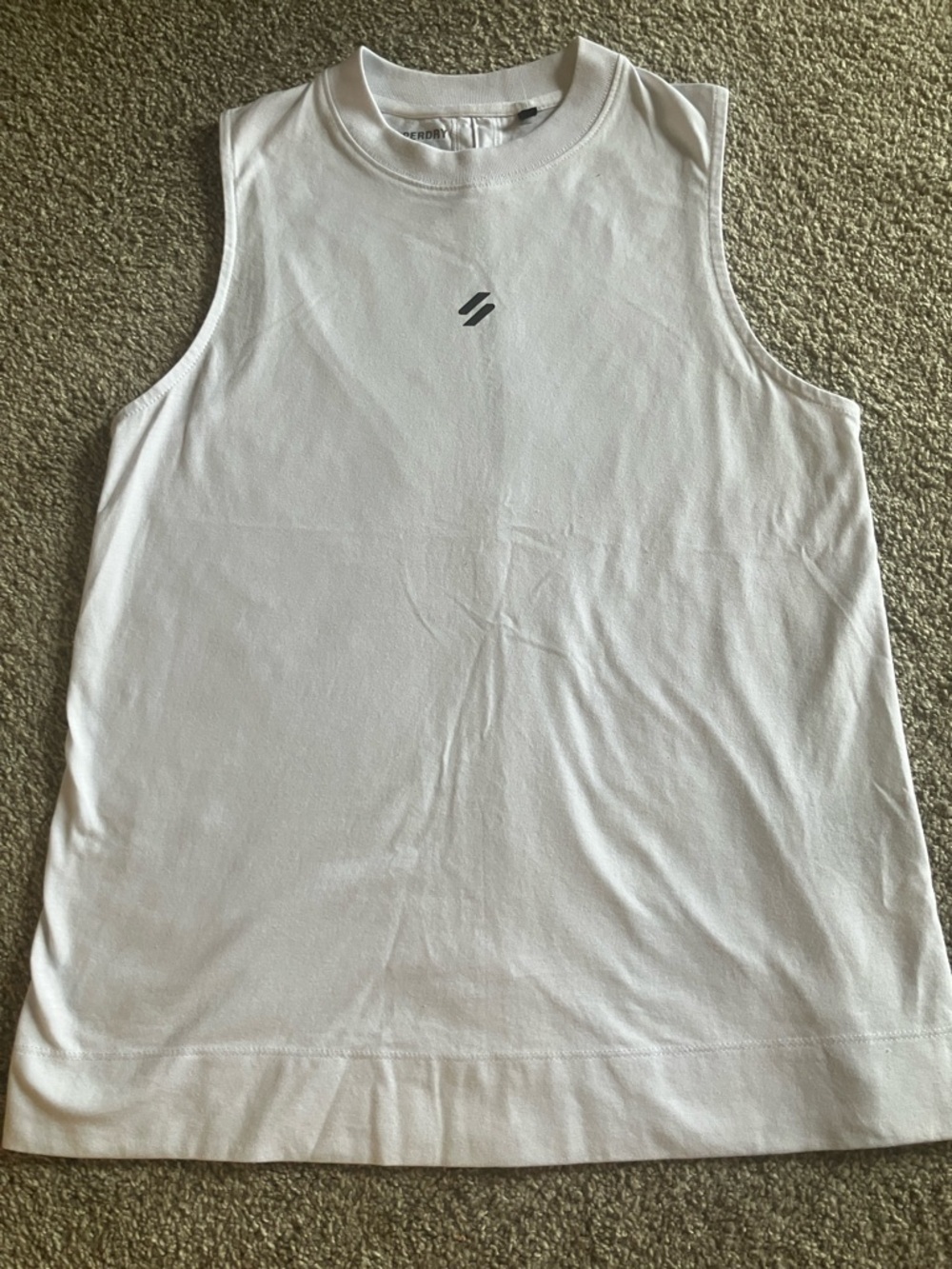 SUPERDRY TRAIN LONGLINE MOCK NECK TANK TOP SIZE 8 OPEN BACK